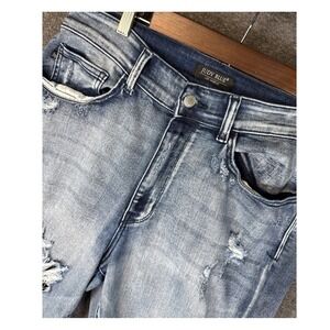 Judy Blue High Rise Destroyed Boyfriend Distressed Jeans Blue Wash Women Size 14